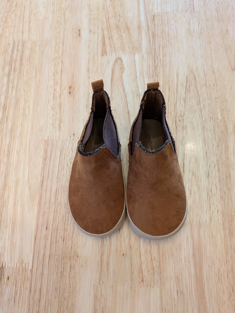 Old Navy Toddler 6-9M Chelsea Slip-On Boots EUC Church Baby Boy Formal Soft Shoe